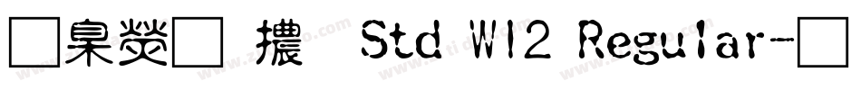 華康明體 Std W12 Regular字体转换
